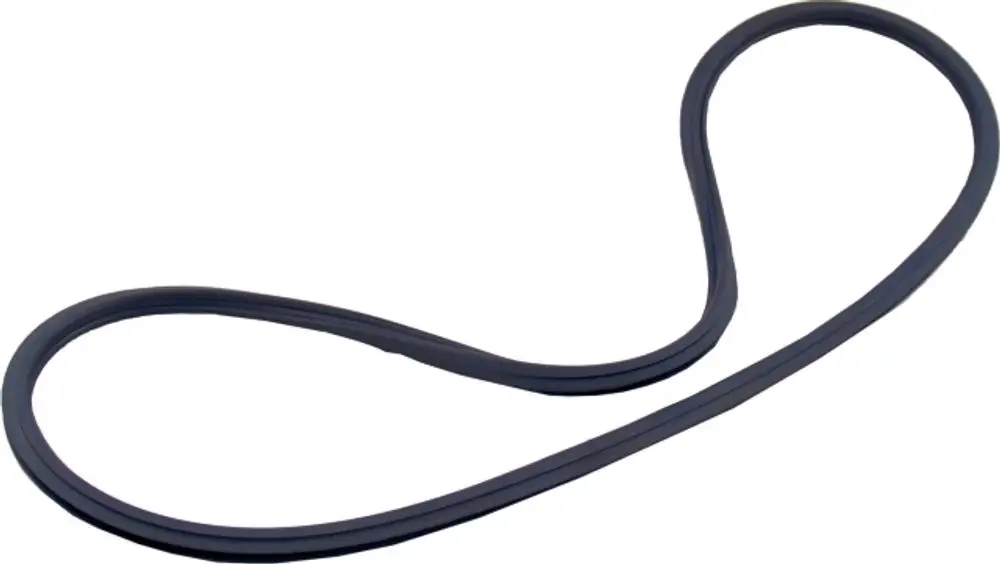 Dichtungsring aus Gummi in einer geschwungenen Form, geeignet für technische Anwendungen. Marke Wolf, vielseitig einsetzbar in verschiedenen Maschinen und Geräten.